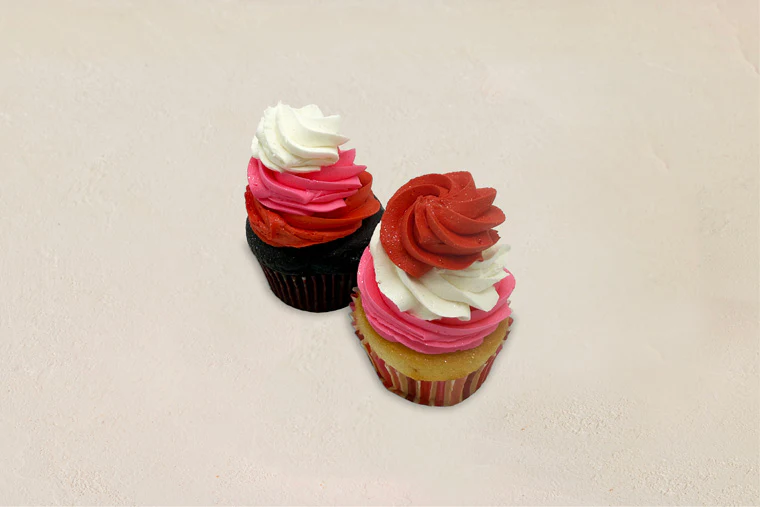 Valentine Cup Cakes Red Pink White